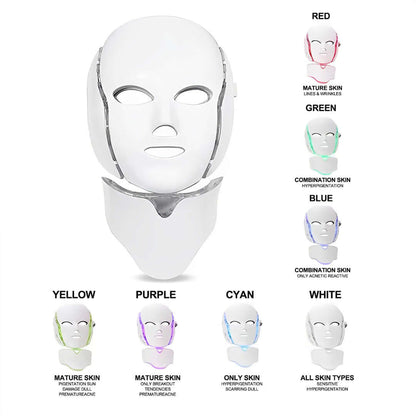 LED Photon Rejuvenation Face Mask  قناع  لتجديد بشرة الوجه